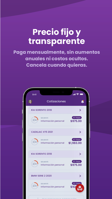 Tangkapan layar Happi Seguros