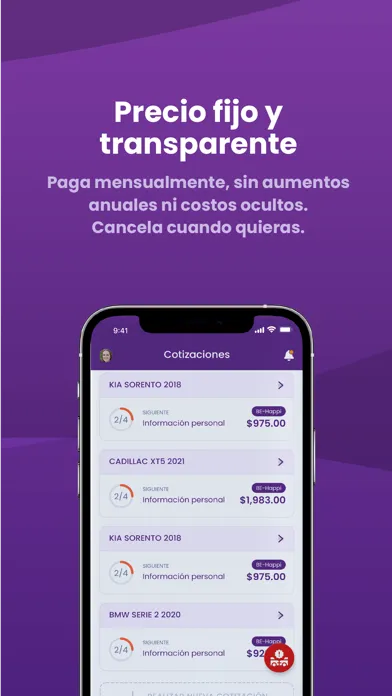 Ảnh chụp màn hình của Happi Seguros