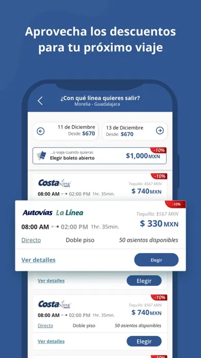 CostaLine - Rutas en Autobus স্ক্রিনশট