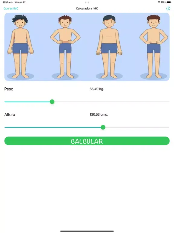 Ảnh chụp màn hình của CalculadoraIMC iPad 
