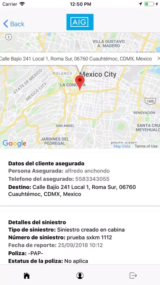 Capturas de pantalla de AIG MEXICO AJUSTADORES