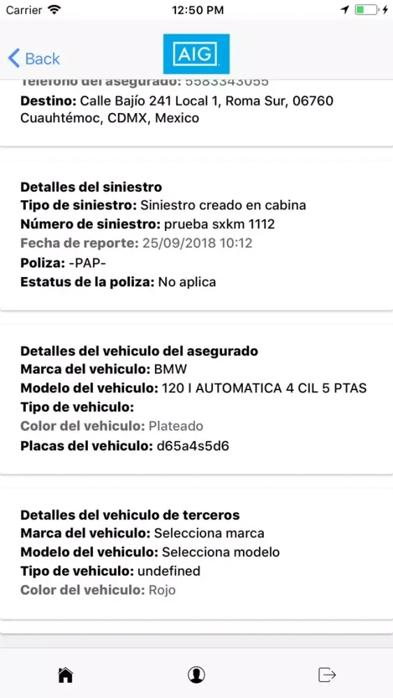 Capturas de pantalla de AIG MEXICO AJUSTADORES