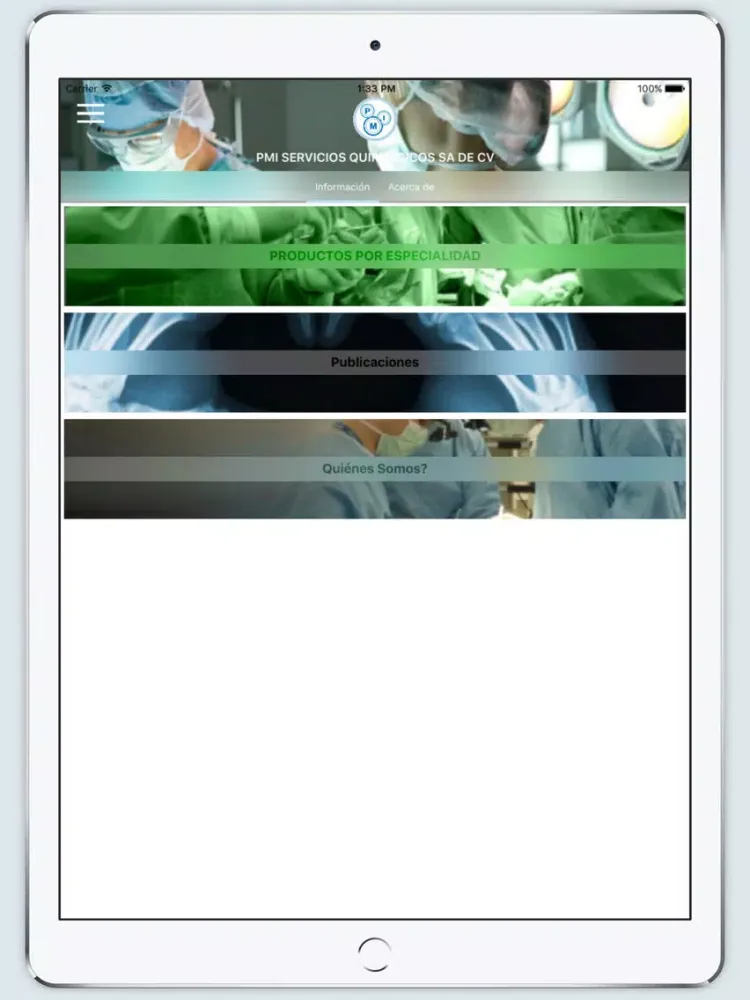 Capturas de pantalla de Producto Médico - PMI Servicios Quirúrgicos iPad 