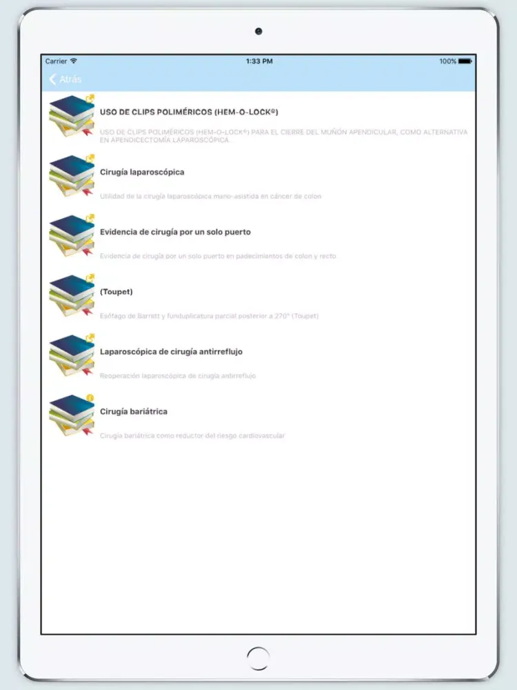 Capturas de pantalla de Producto Médico - PMI Servicios Quirúrgicos iPad 