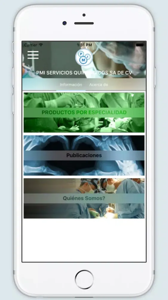 Capturas de pantalla de Producto Médico - PMI Servicios Quirúrgicos