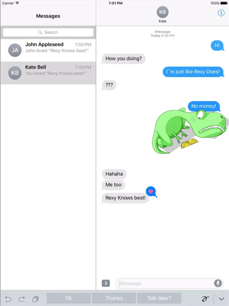 Скриншоты Rexy Does iPad 