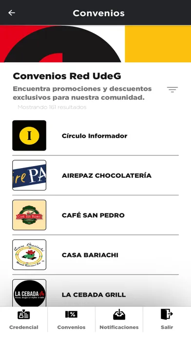 Capturas de tela do Soy UdeG