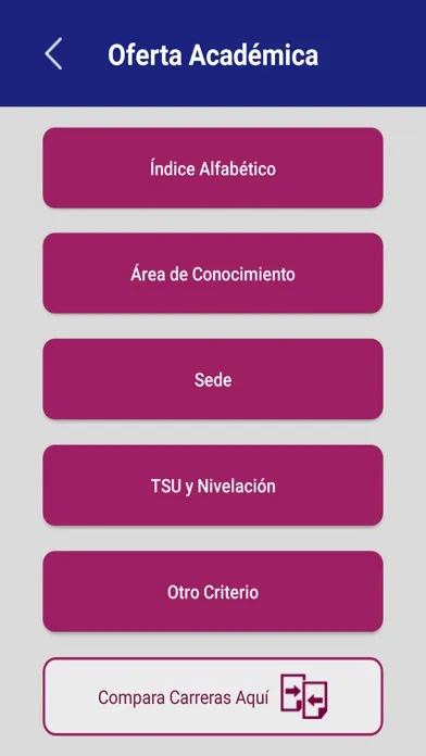 Capturas de pantalla de Guia de Carreras UdeG