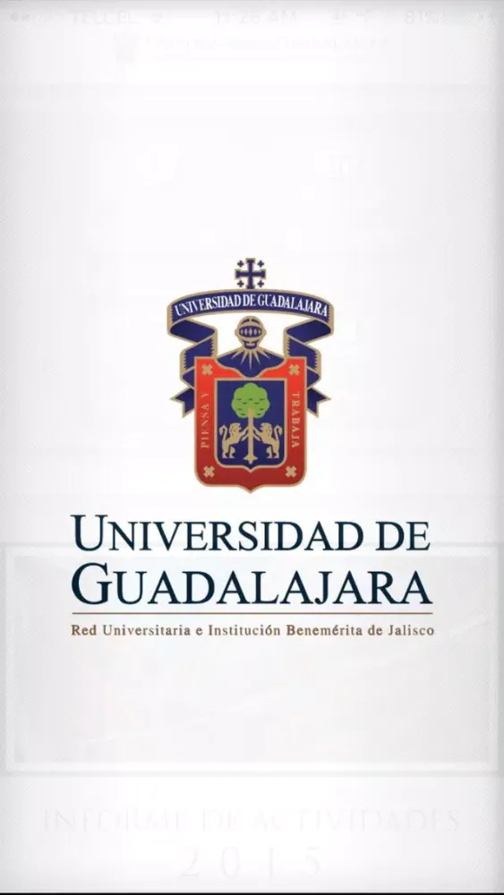 Ảnh chụp màn hình của Informe de Actividades 2015 UdeG