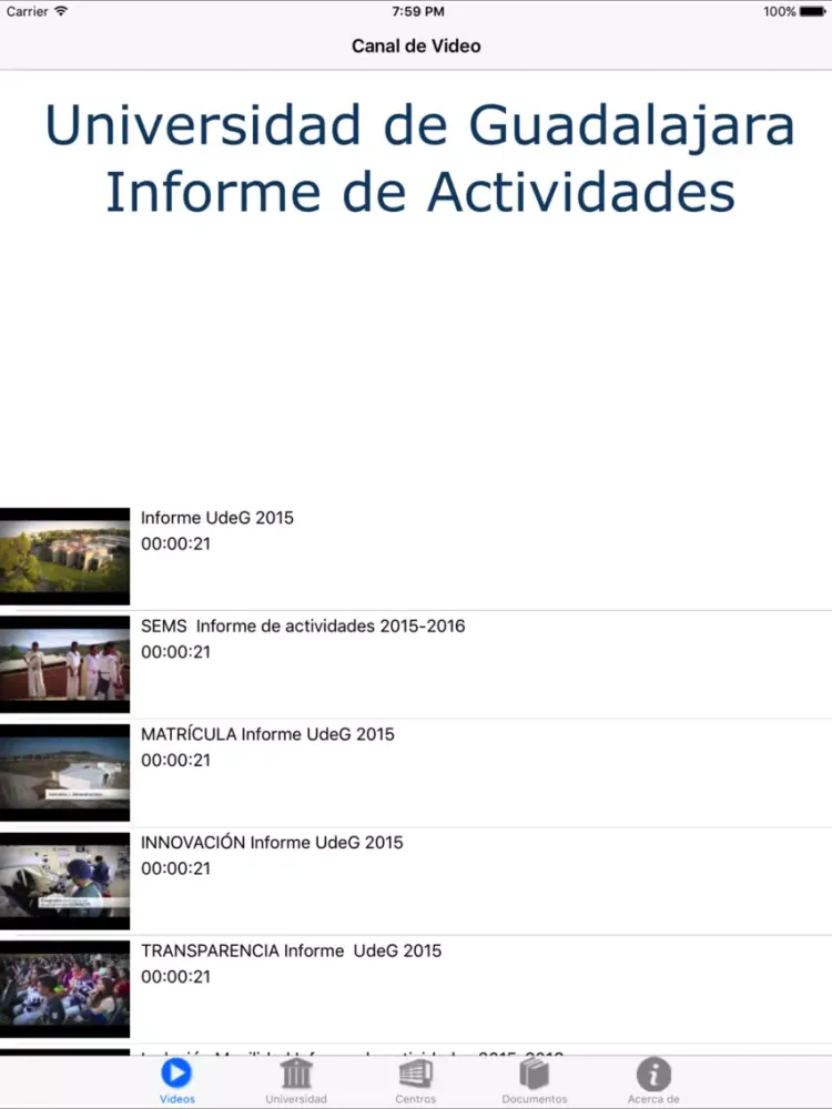 Informe de Actividades 2016 iPad 应用截图