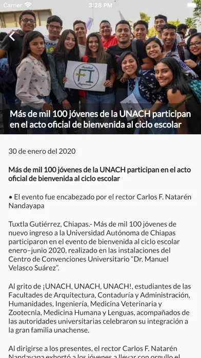 Screenshot di Alumni UNACH