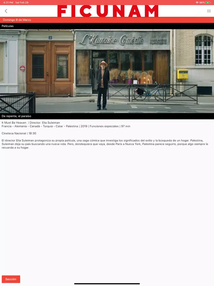Zrzuty ekranu FICUNAM 2020 iPad 