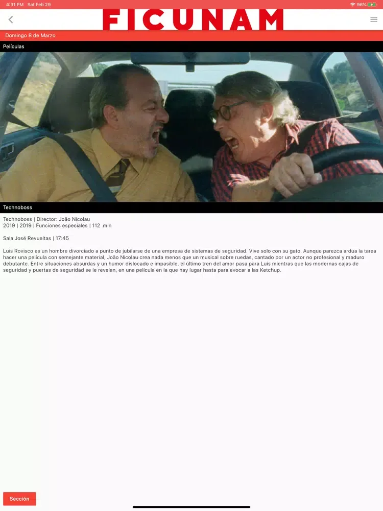 Zrzuty ekranu FICUNAM 2020 iPad 