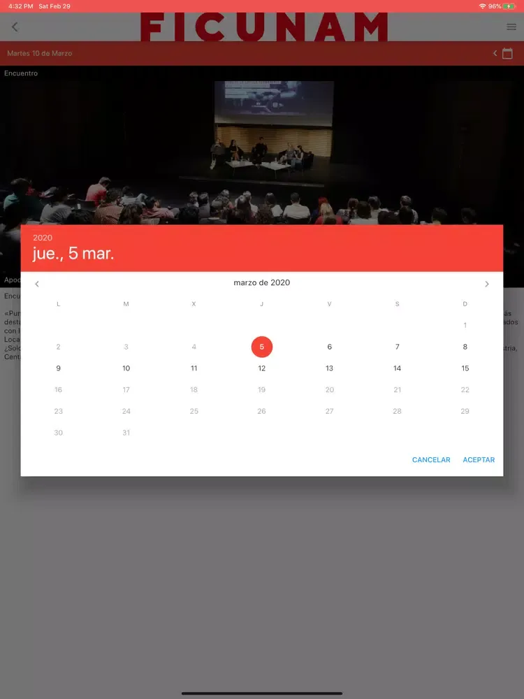Zrzuty ekranu FICUNAM 2020 iPad 