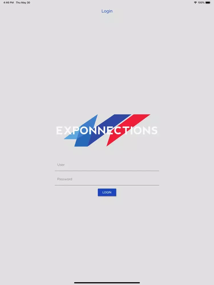 Tangkapan layar Exponnections iPad 
