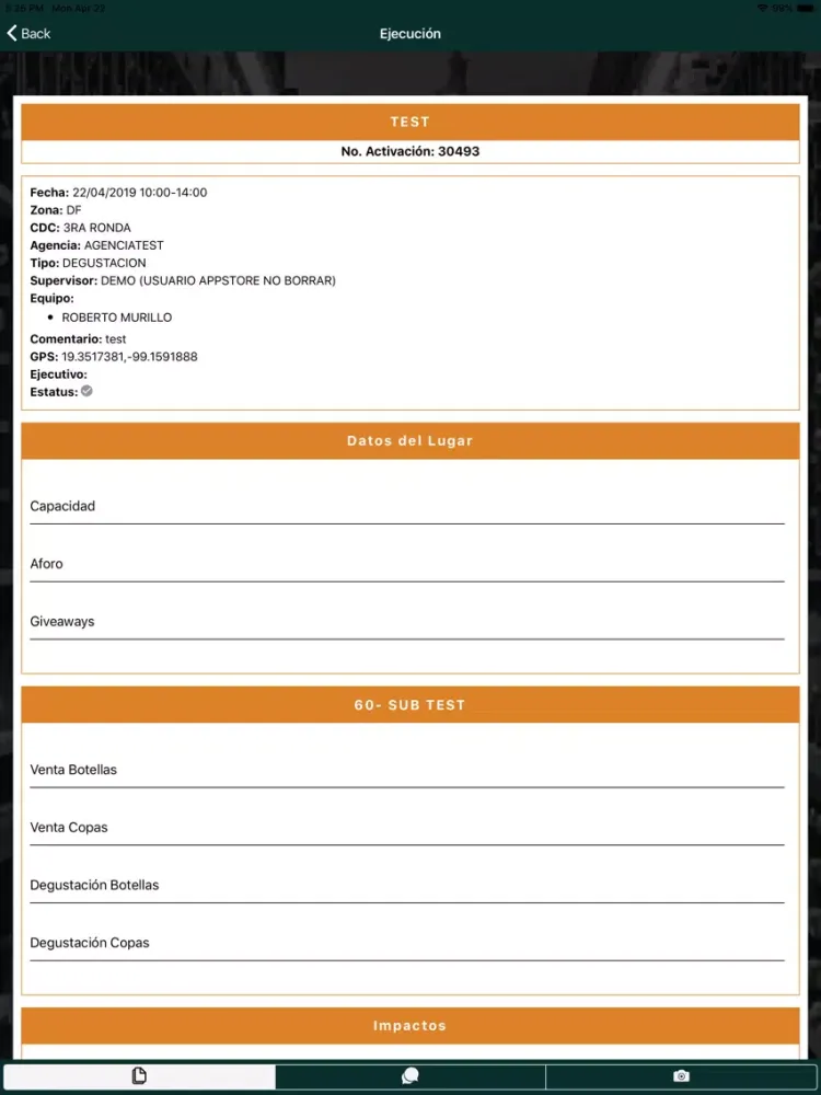 Cuervo App iPad 應用截圖