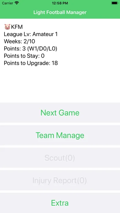 Light Football Manager Screenshots