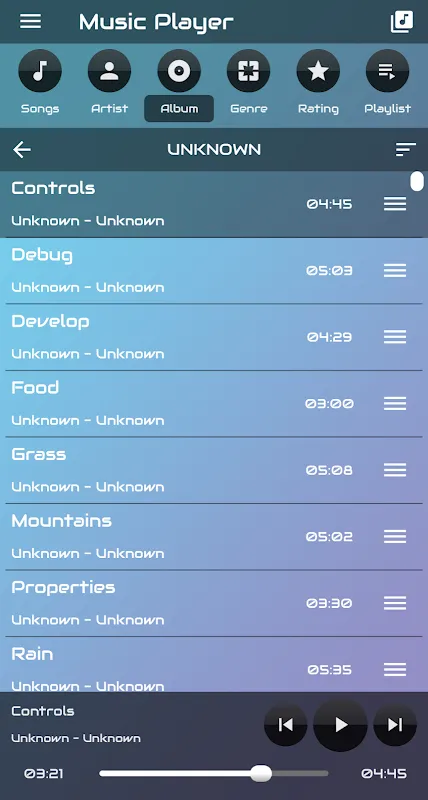 Ảnh chụp màn hình của Mixoomy - Music Player