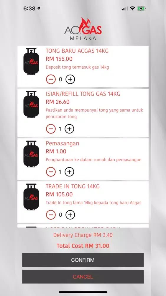 ACGAS Melaka Ekran Görüntüleri