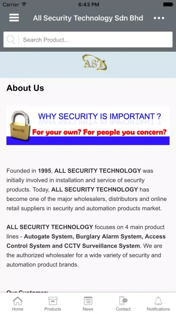 Tangkapan skrin All Security