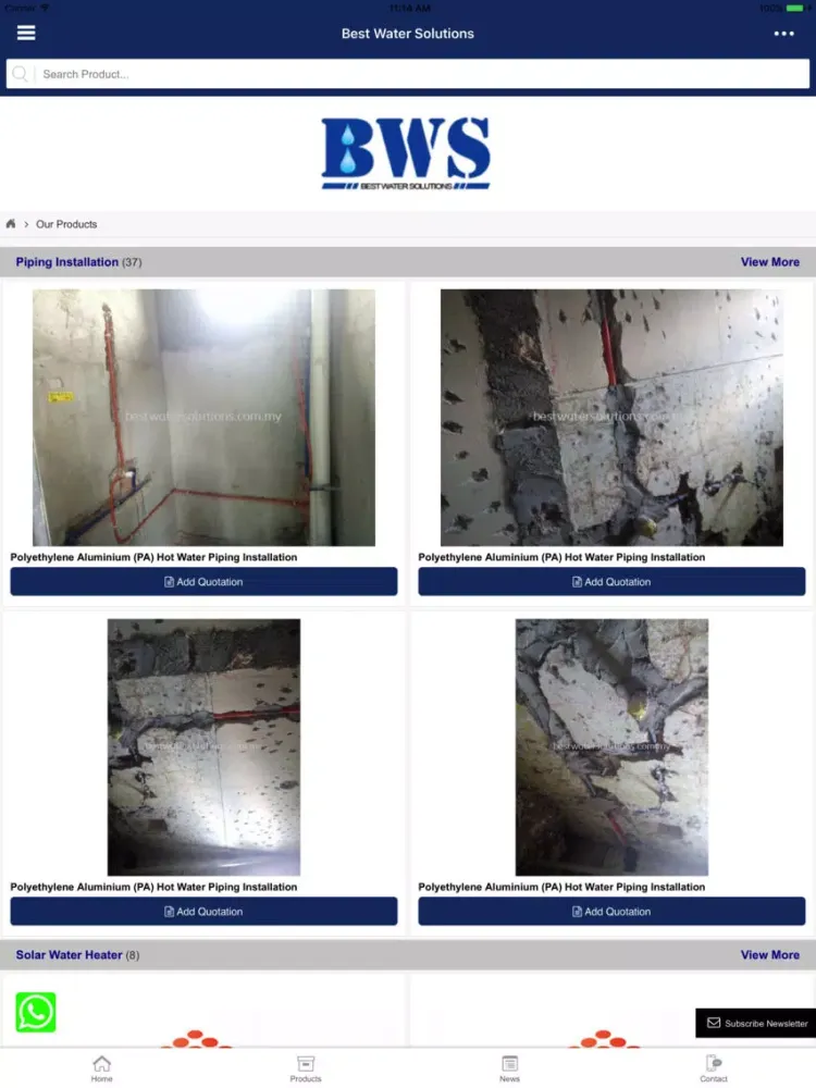 Capturas de pantalla de Best Water Solutions iPad 