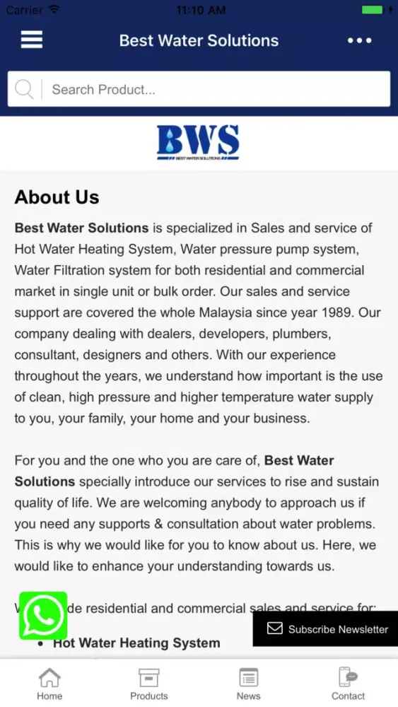 Capturas de pantalla de Best Water Solutions