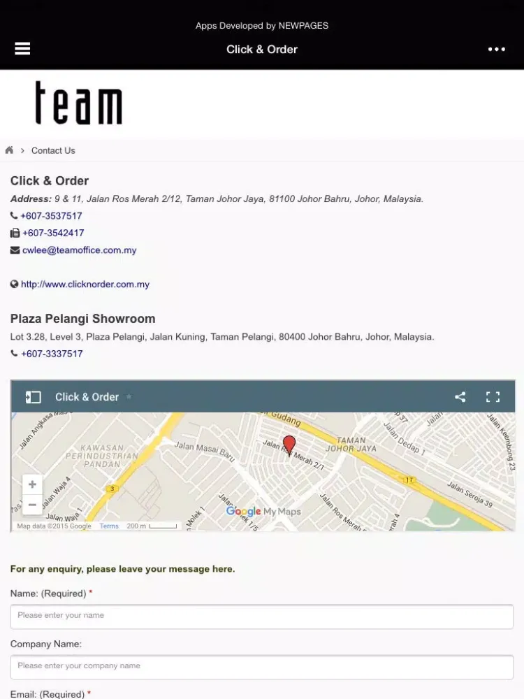 Click & Order iPad 应用截图