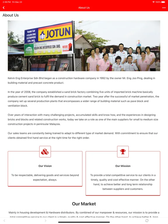 Zrzuty ekranu Kelvin Eng Enterprise Sdn Bhd iPad 