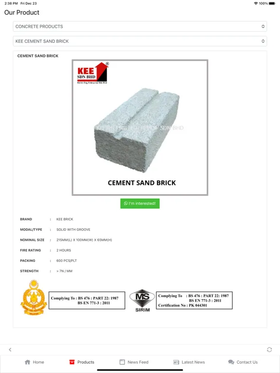 Zrzuty ekranu Kelvin Eng Enterprise Sdn Bhd iPad 