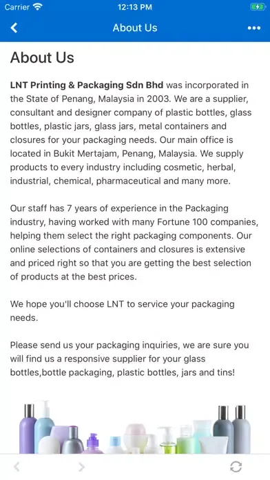 Ảnh chụp màn hình của LNT Printing & Packaging