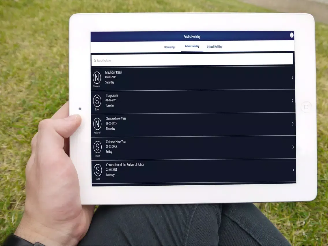 Malaysia Public Holiday Planner 2016 iPad  Ekran Görüntüleri