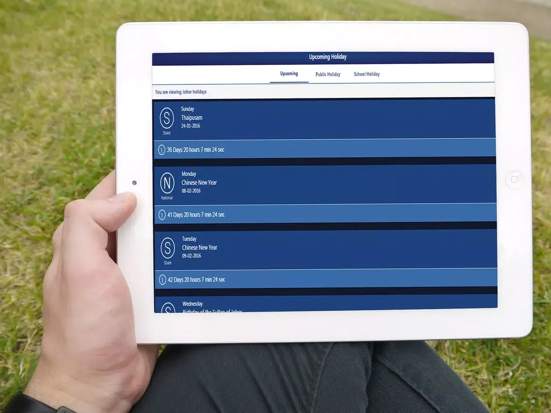 Malaysia Public Holiday Planner 2016 iPad  Ekran Görüntüleri