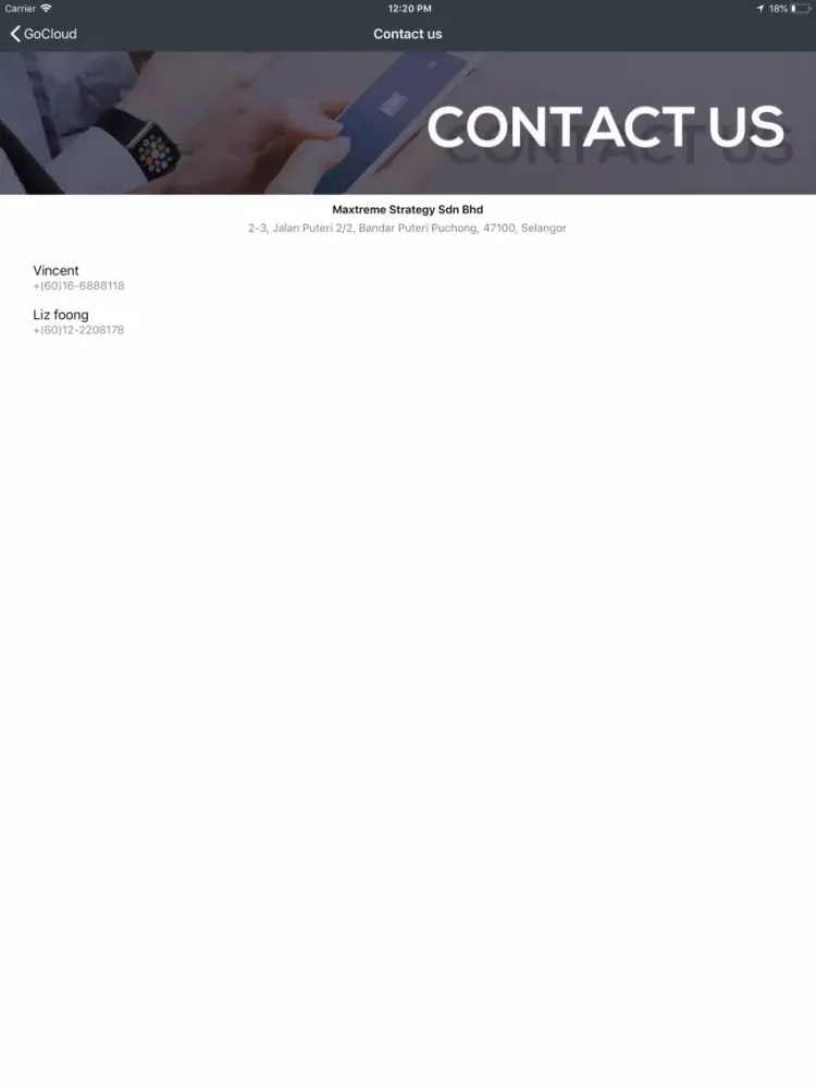 Zrzuty ekranu GoCloud iPad 