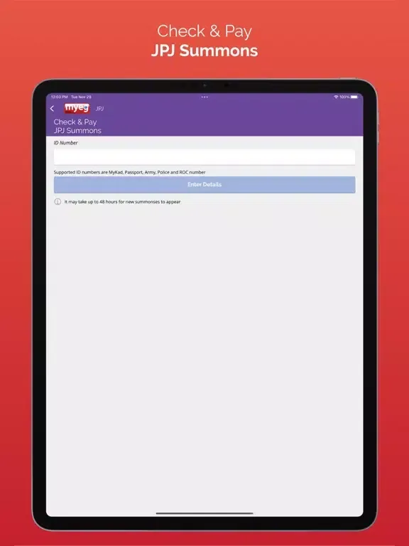 MyEG iPad  Screenshots