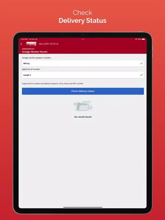 MyEG iPad  Screenshots
