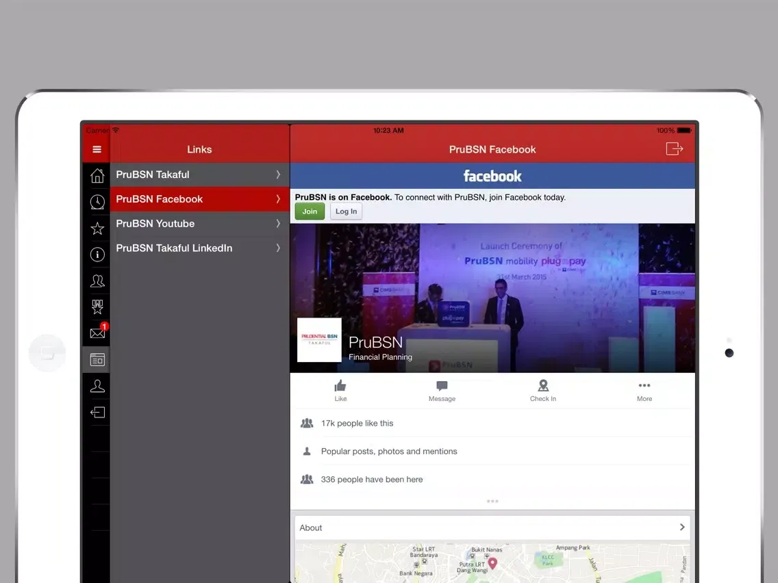 ภาพหน้าจอของ PruBSN Agency Events iPad 