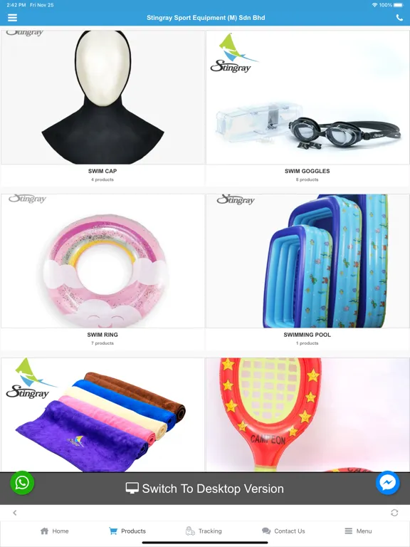 Stingray Sport Equipment iPad  Ekran Görüntüleri
