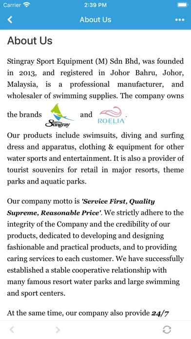 Stingray Sport Equipment Ekran Görüntüleri