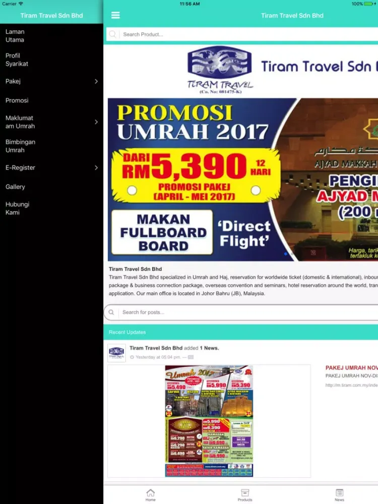 Tiram Travel iPad  স্ক্রিনশট
