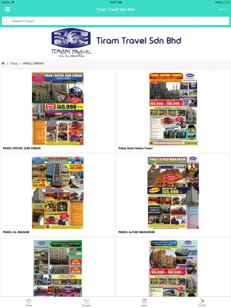 Tiram Travel iPad  স্ক্রিনশট
