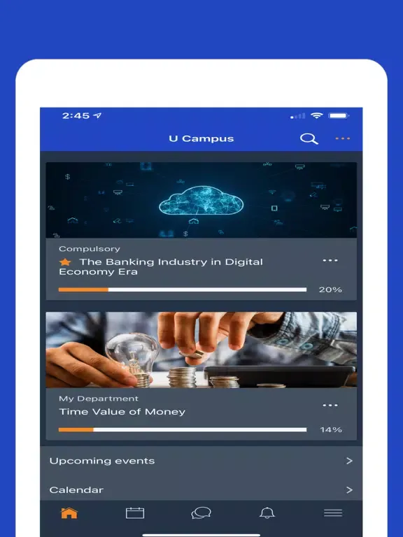 Tangkapan layar UCampus iPad 