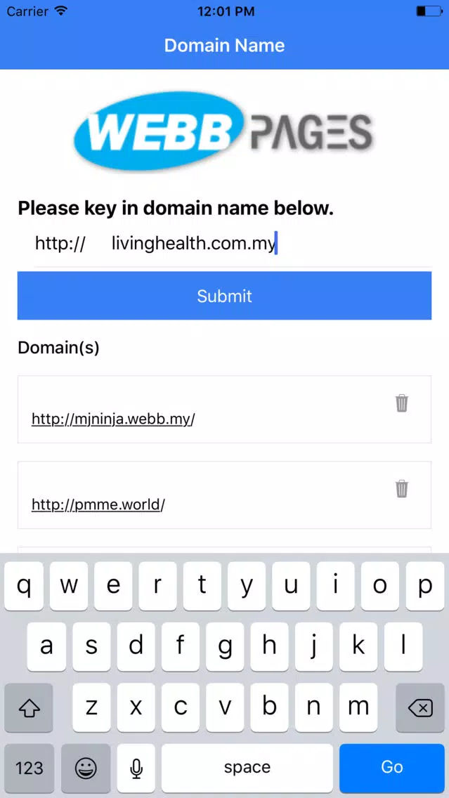 Webbpages AD Office App Screenshots