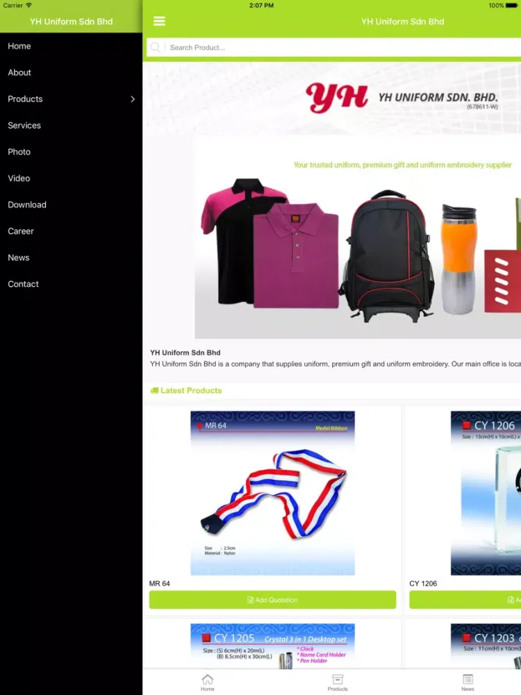 Captures d'écran de YH Uniform iPad 