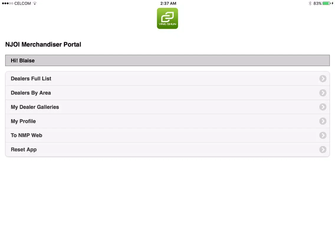 YS NJOI Merchandiser App iPad  スクリーンショット