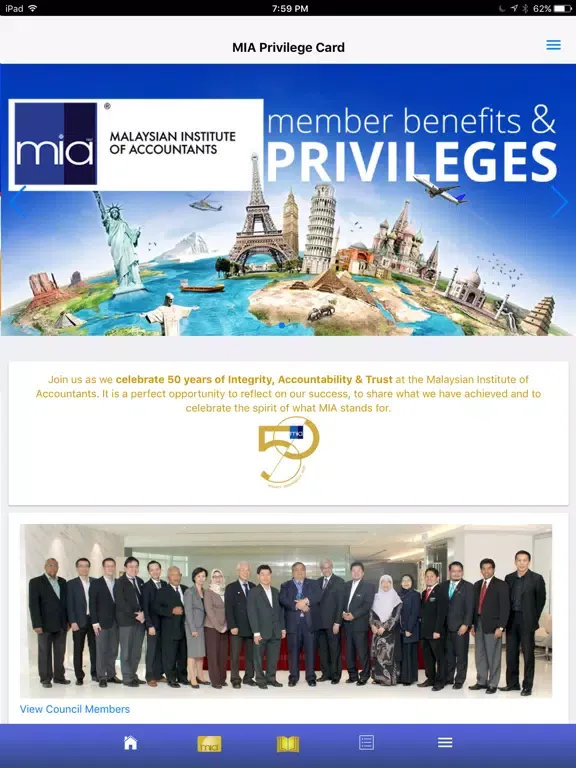 Screenshot di MIA Membership Privileges App iPad 