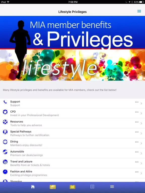 Screenshot di MIA Membership Privileges App iPad 