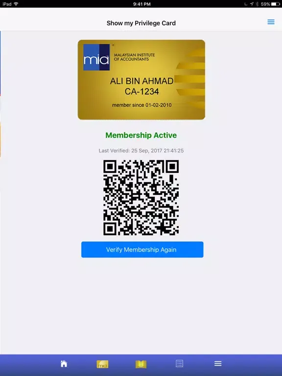 Screenshot di MIA Membership Privileges App iPad 