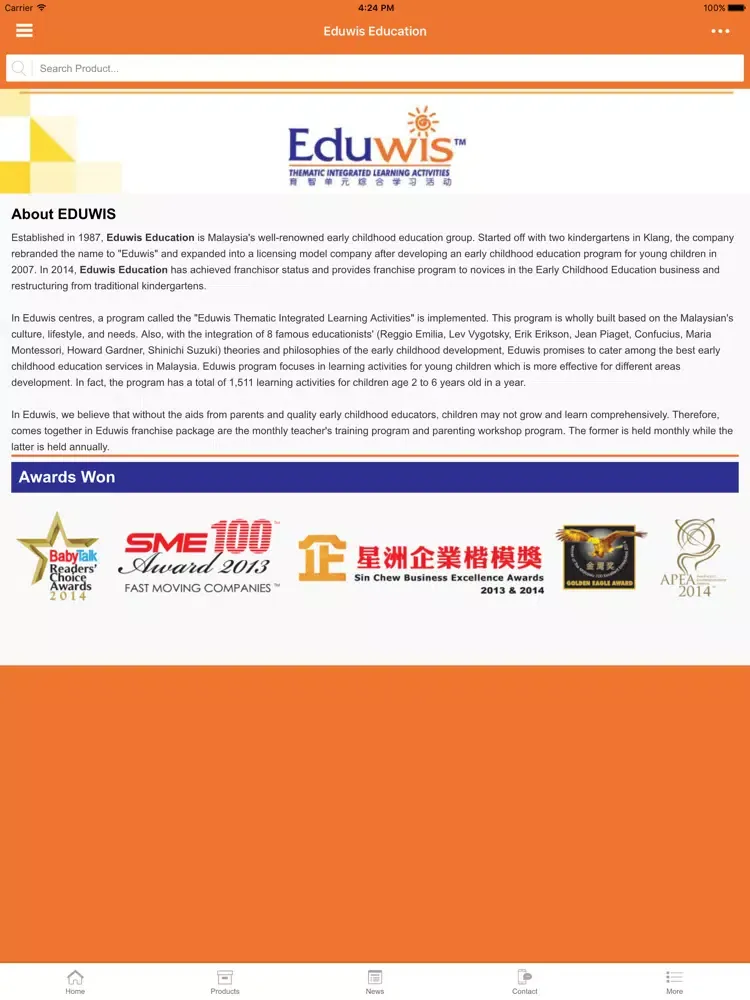 Capturas de pantalla de Eduwis Education iPad 