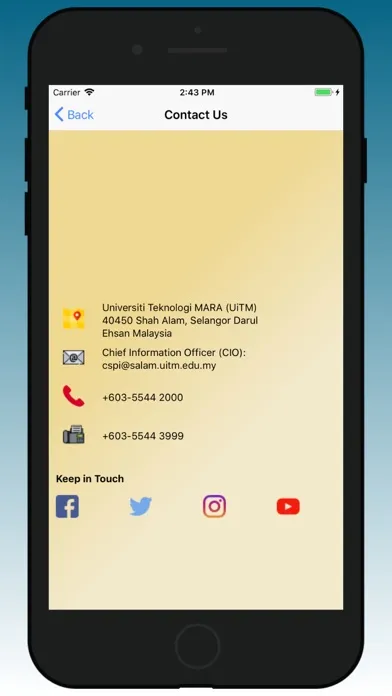 Ảnh chụp màn hình của UiTM Direct