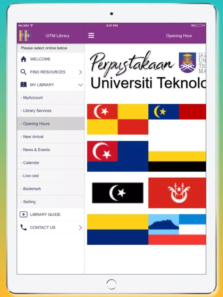 Captures d'écran de UiTM Digital Library iPad 